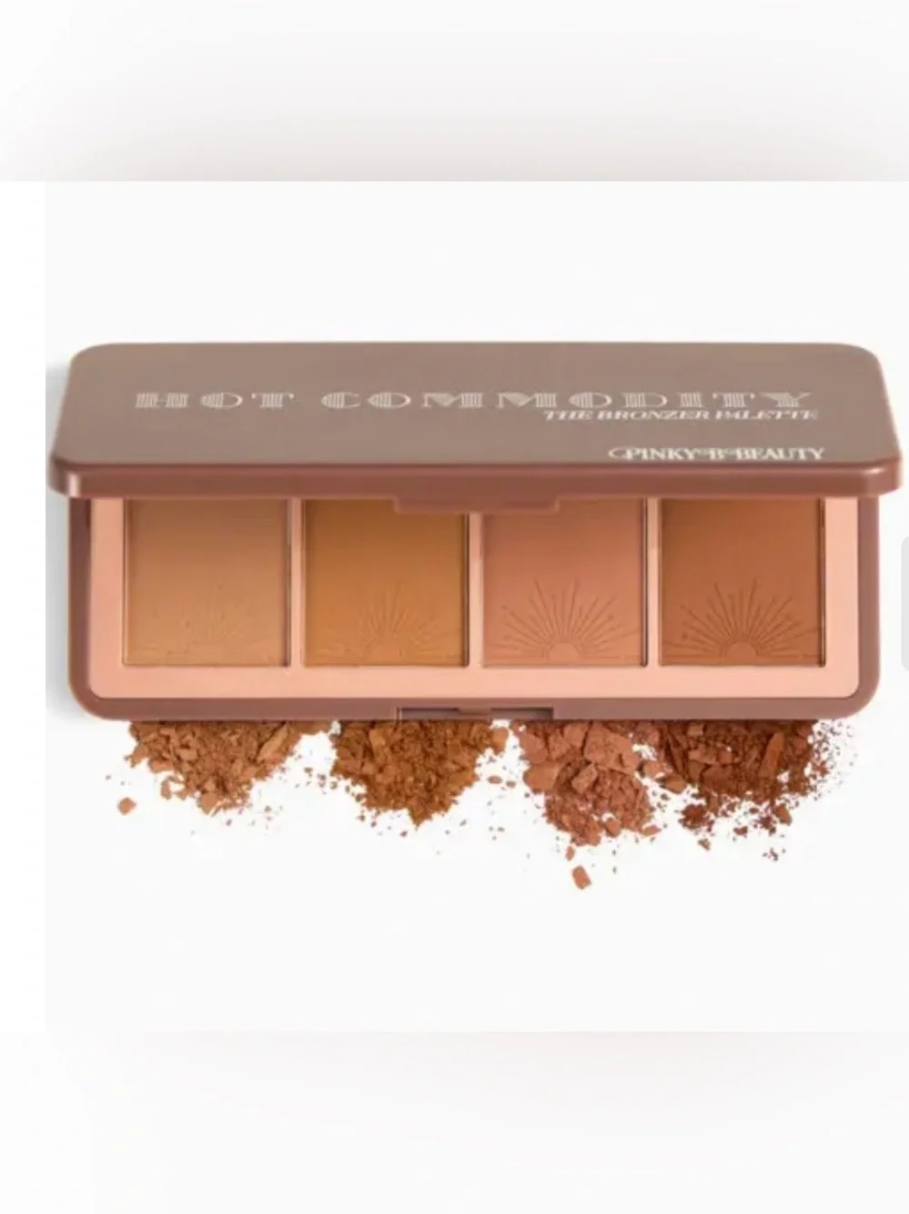 Pink Rose Neutral-to-Warm Bronzer & Contour Palette - Brown Shades